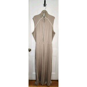 NWOT SPANX Air Essentials Pique Sleeveless Mockneck Ashwood Jumpsuit Size 3X